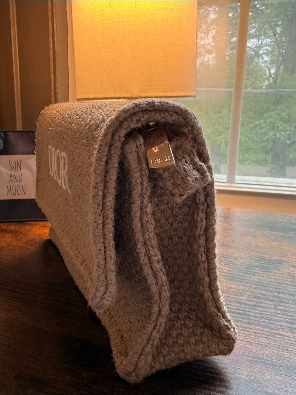 Dior Beige Knitted Logo Pouch - Picture 2 of 5
